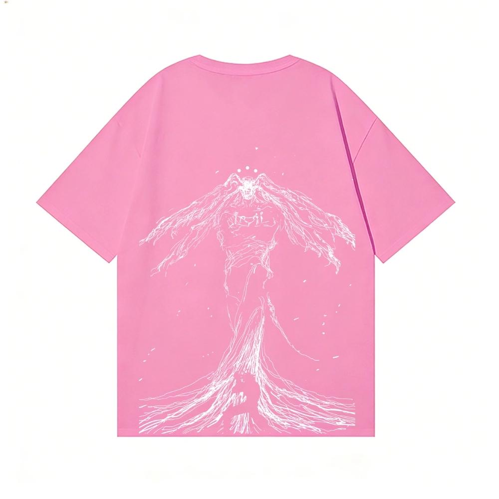 Makora Jujutsu Kaisen Rückenkunst Baumwoll-T-Shirt Hochwertige Streetwear-T-Shirts Geeignet für Männer und Frauen Sommer