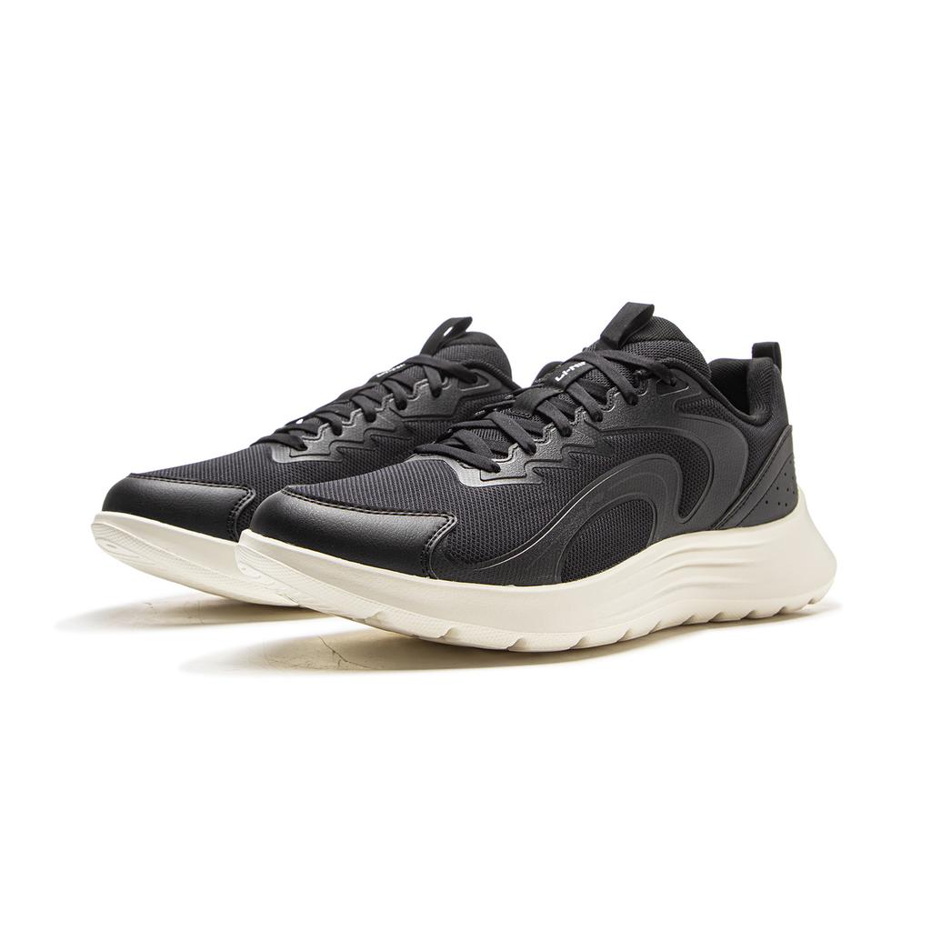 Li Ning Light Feather FW Cushioning Slip Resistant Abrasion Resistant Breathable Low Top Running Shoes Men's Black ARSV133-4