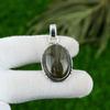 925 Sterling Silver Oval Labradorite Stone Sister Wedding Bezel Pendant Jewelry