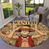 One Piece Art Round Area Rug Carpet Rug For Living Room Bedroom Sofa Playroom Decor Nonslip Floor Mat