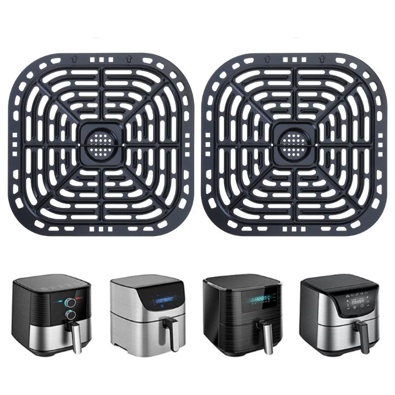 2 Pack Air Fryers Crisper Plate Air Fryer Grill Plate Non-Stick Fry Coating Pan