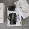 Geometric Line Drawing Coffee and Tea Cup Set with Lid and Spoon