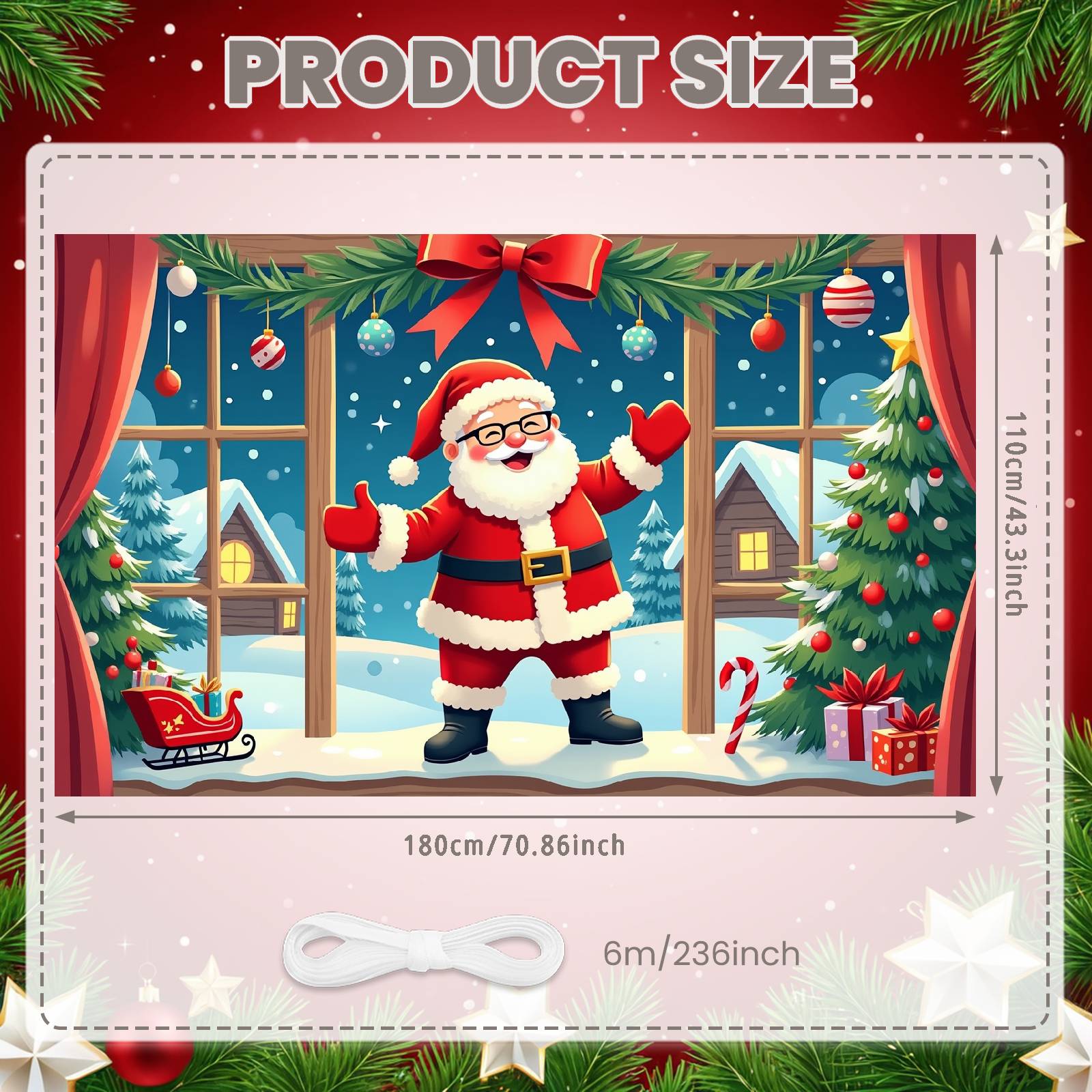 

Yuletide Background Gift Boxes Noel Backdrop Christmas Banner Festive Ornaments Festive Banner For Christmas Party Winter Indoor