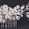 Jewelry Bridal Headpiece Flower Rhinestone Hairpin Temperament Pearl Hair Combs  Wedding Ceremony