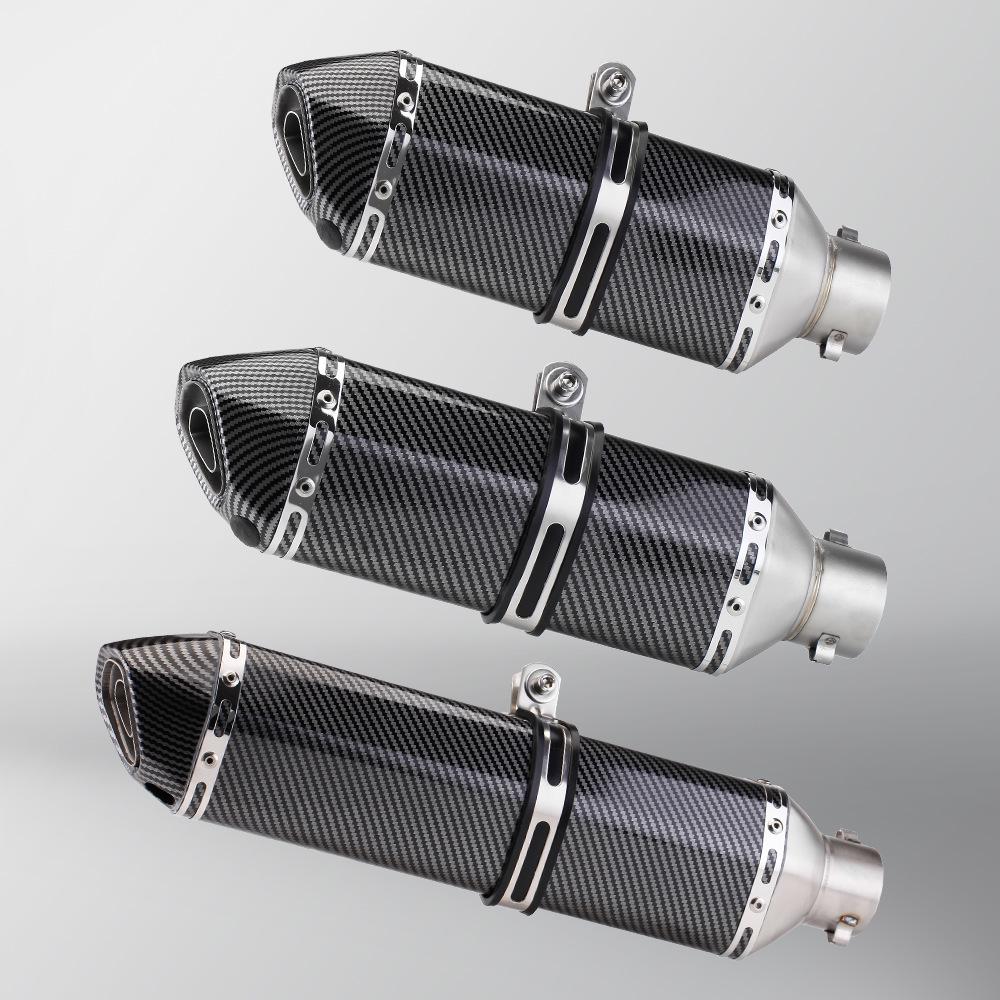 Carbon Fiber Hexagonal Exhaust Muffler Universal 51MM for CBR650 Sai 600 321R