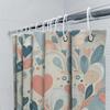 Abstract Hearts And Leaves Waterproof Shower Curtain