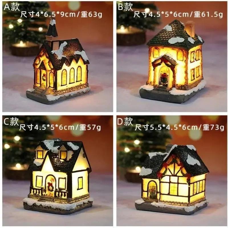 New Christmas New Christmas Decorations Resin Small House Micro Landscape Resin Small Ornaments Christmasing Gifts Room Decor