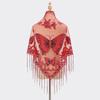 Luxury Flower Lace Hollow Scarf Butterfly Print Tassel Triangle Shawl Wraps Polyester Mesh Scarves Bridal