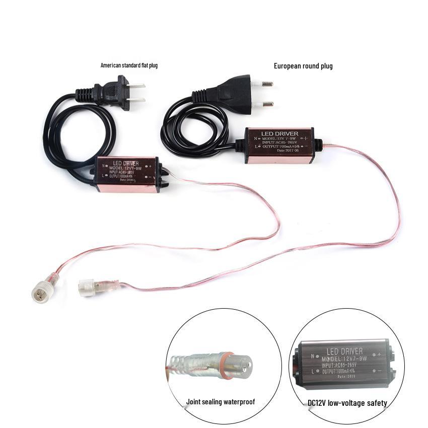LED Meteor Shower Lights: High-Brightness, Low-Voltage, Outdoor Decorations (7V/12V, 30/50/80 Cm)