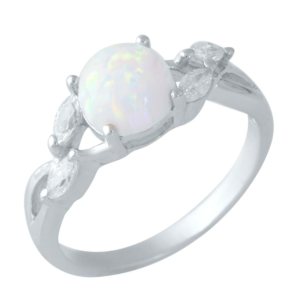 Серебряное кольцо с опалом 0.55ct (1958773) 2.38 гр. 925 пробы