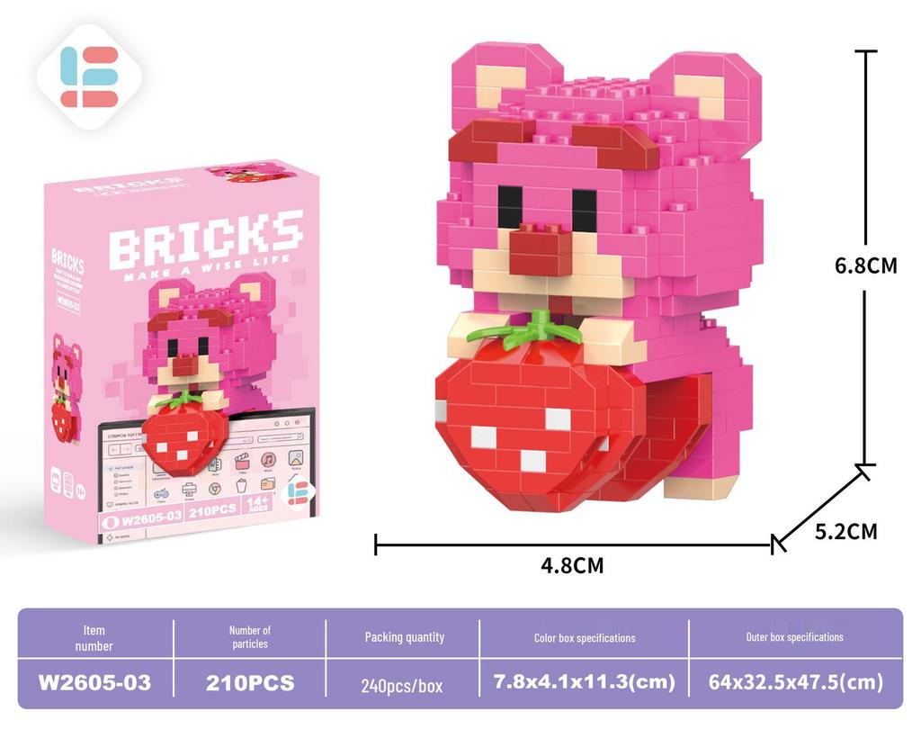 Stavebnice Santa Clause z mikročástic: 60 typů, Slepá krabička kompatibilní s Lego