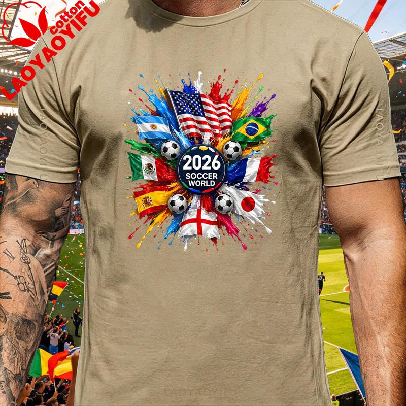 Usa Patriotic Country Flag Soccer T Shirt Unisex Vintage Burst Art Football Supporter Fan Casual Daily Trendy Streetwear Top
