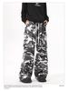 Men's Retro Hiphop Camouflage Cargo Pants: Loose, Straight-Leg, Multi-Pocket Design.