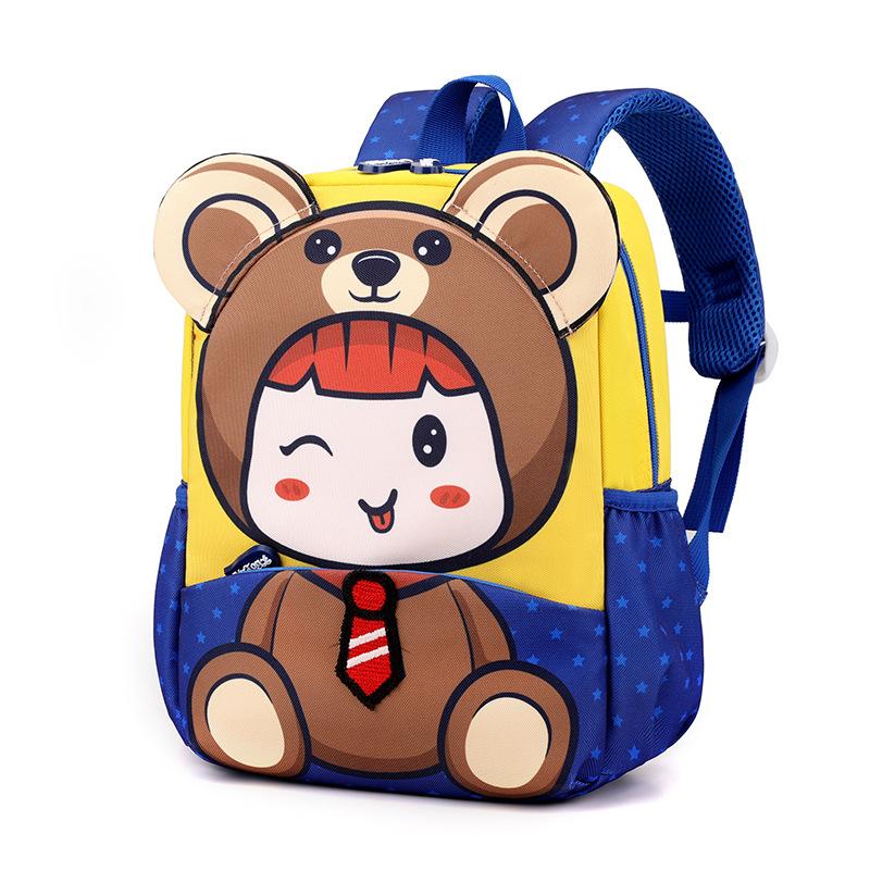 

Children s cartoon student kindergarten schoolbag bag burden reduction ridge backpack primary school bag tide синій