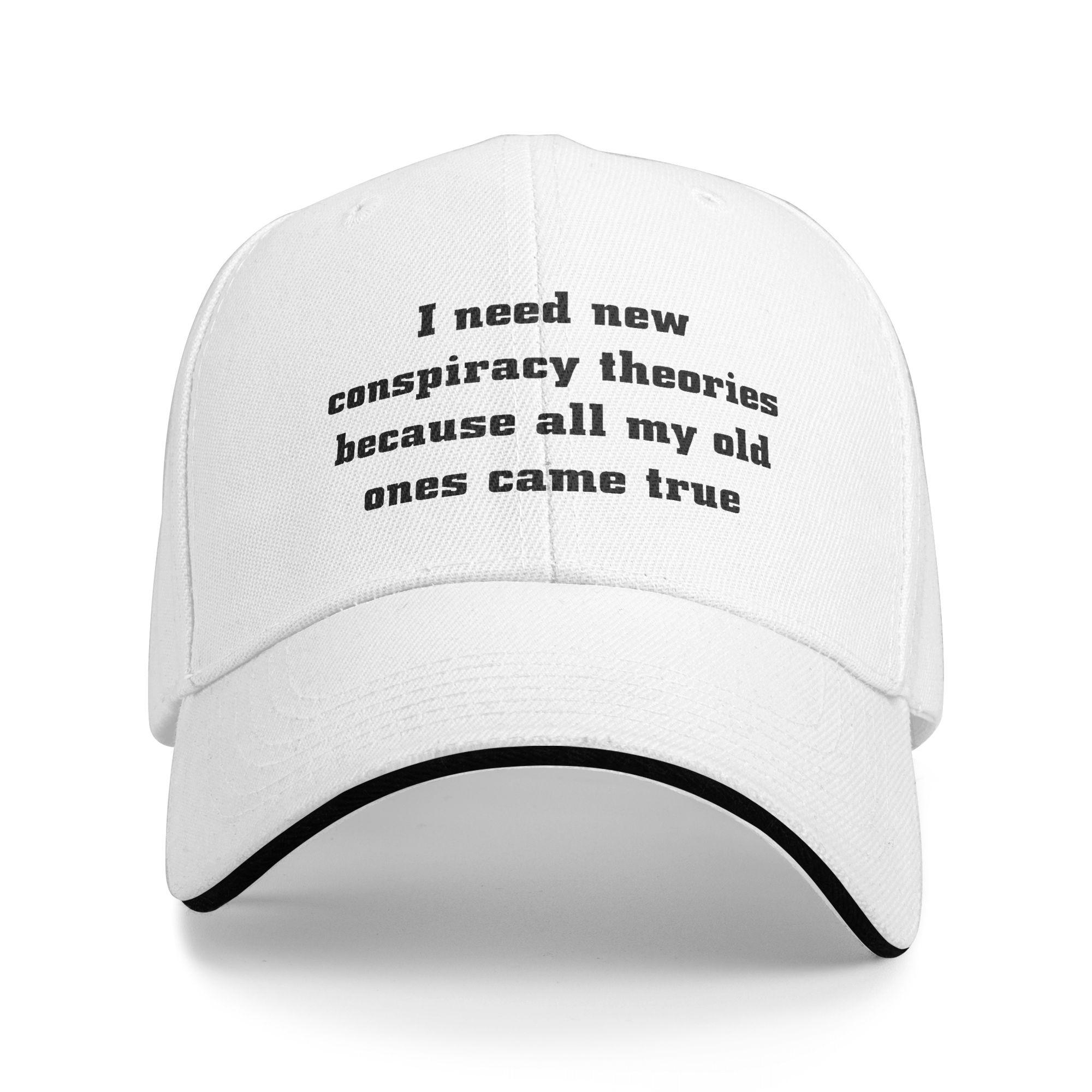 J'ai Besoin de Nouvelles Théories du Complot Chapeau Sandwich Unisexe, Hip-Hop, Casquettes de Baseball Chapeaux Casquettes Snapback Réglables Casquette de Sport Casquettes d'Été One Size