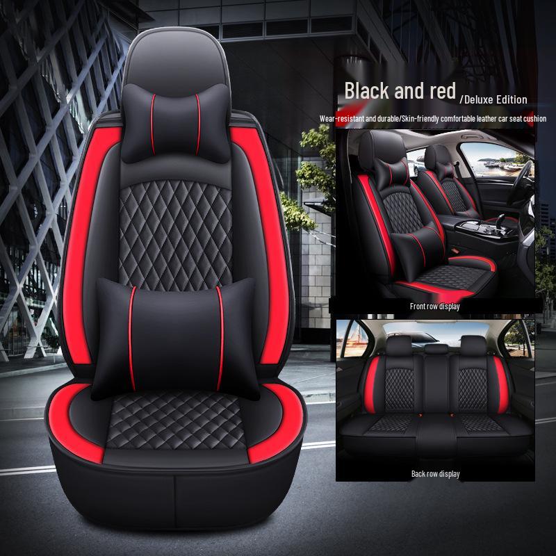 4-Season 3D Full Surround Leather Car Seat Cushion Cover for Sedan
