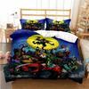 Anime Game Motif Microfibre Bedding Sets, Children's Birthday Gift with Zip Room Decor for Teenagers Adulte  Duvet Cover