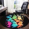 1pc Ghostly Colors Office Round Area Rug, Indoor Mat Suitable For Office, Under Office Chairs Bedroom Living Room Home Decor, Room Deco
