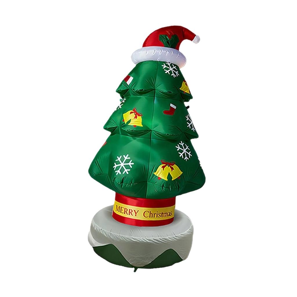 Lighted Up Inflatable Christmas Tree Outdoor Weatherproof Polyester Sculpture for Kids Gift Party Decoration
