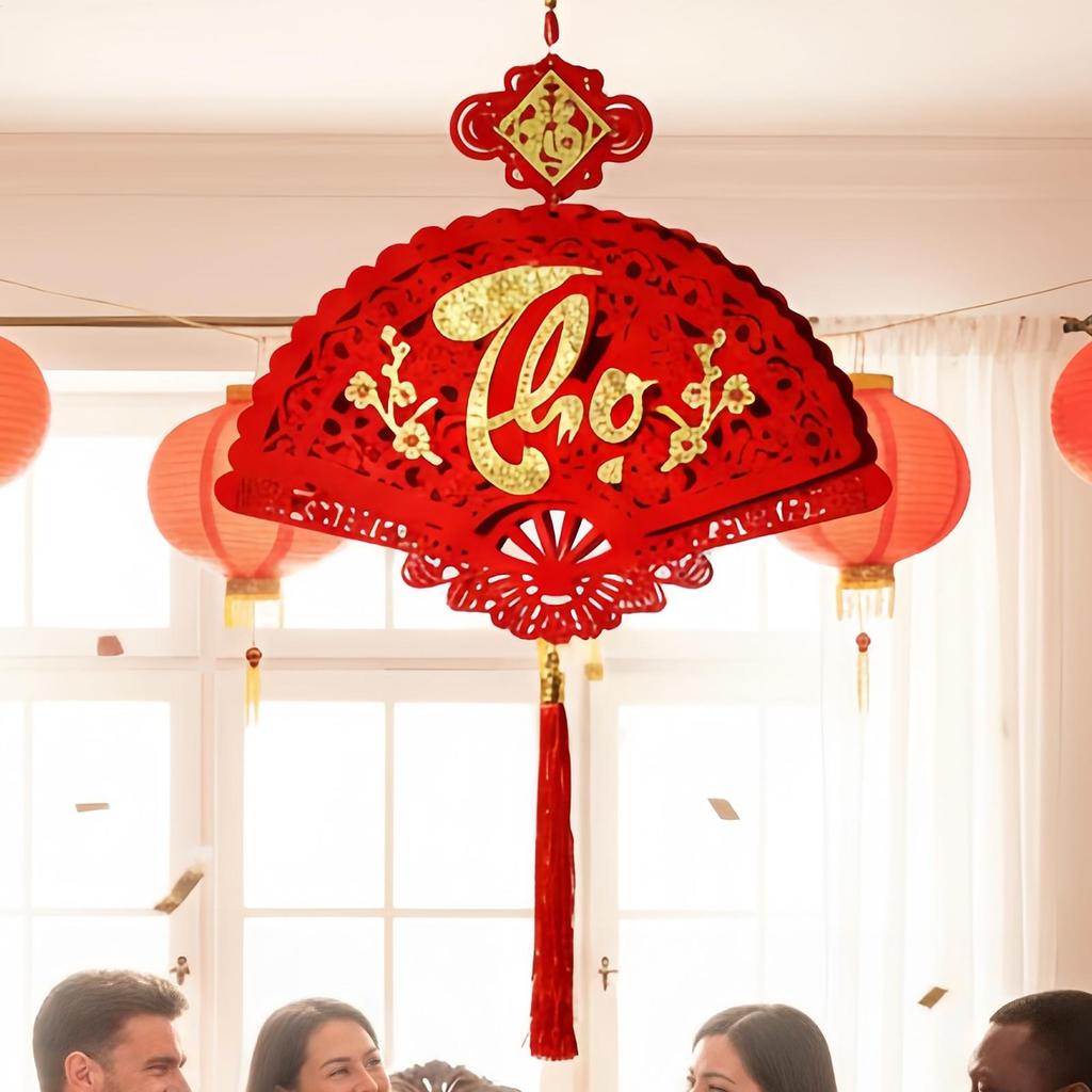 2026 Lunar New Year Decorations Non-woven Fleece Felt Vietnamese Spring Festival New Year Good Luck Pendant for Home Office Car