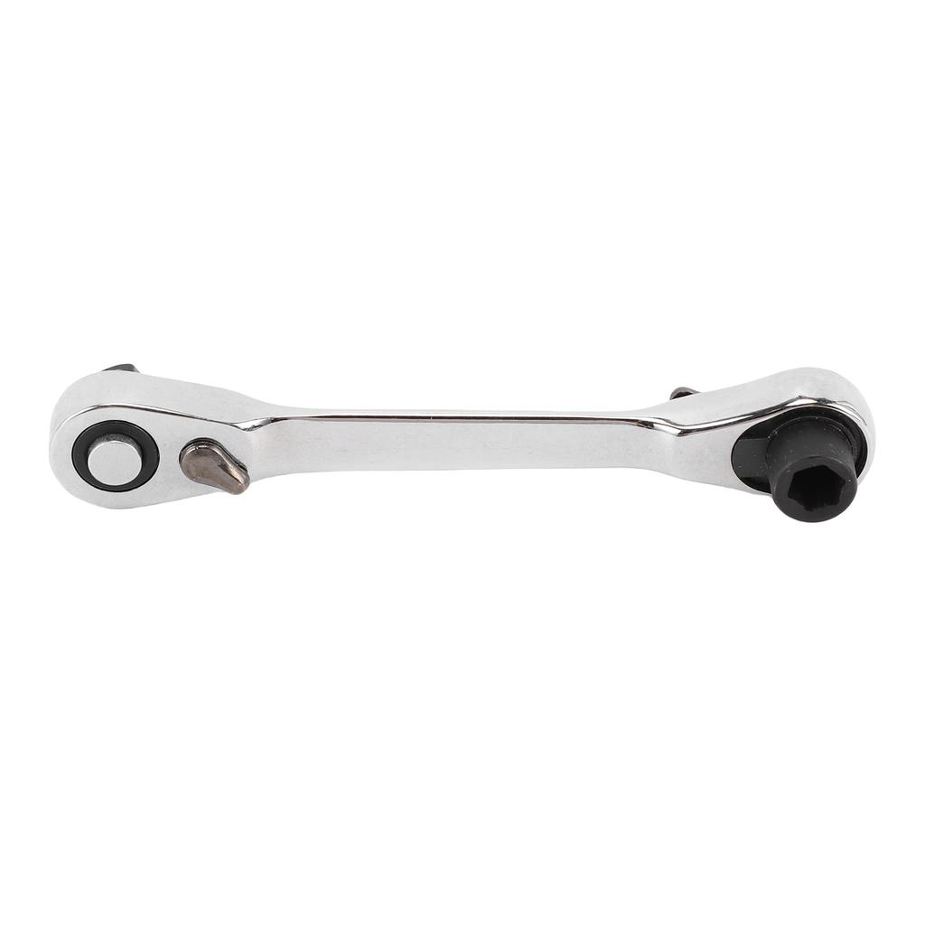 Double Headed Ratchet Wrench 107mm Length 1 4 Inch Drive 72 Tooth Socket and Screwdriver Bit Ratchet Wrench