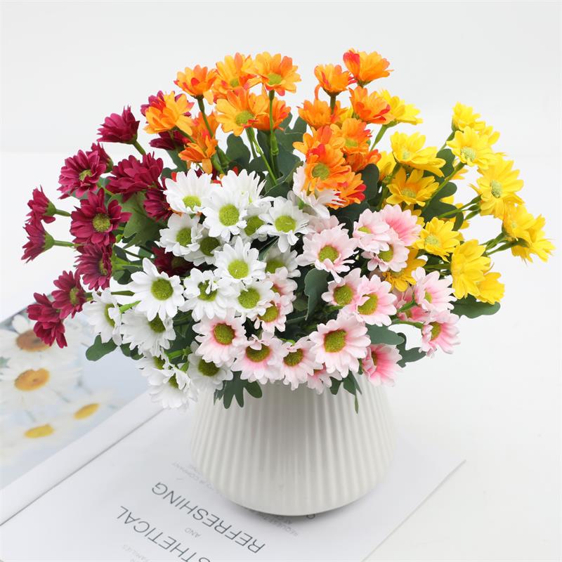 Funsdecor Mums, Artificial Sunset Mums, Artificial Outdoor Sunset Mums Flowers