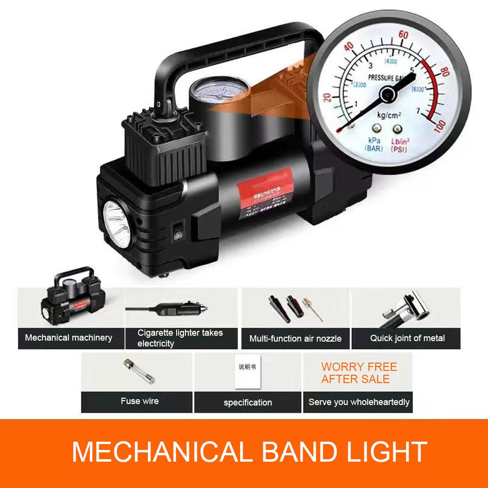 12V 150PSI Mini Air Compressor Dual Cylinder Heavy Duty Tire Inflator With LED Light Car Electric Air Pump Auto Inflatable Tool