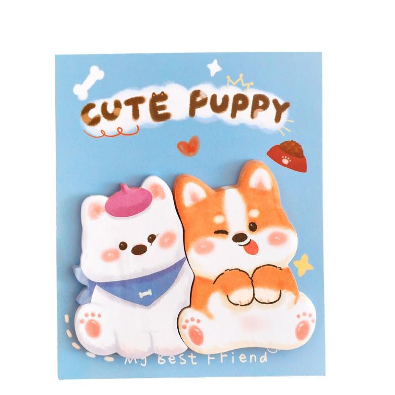 Kawai Stationery Gifts Cute Animal Stickers Student Creative Combination Message Sticky Notes Can Be Pasted N Times Memo Pad