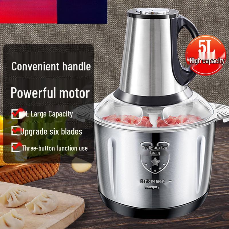 Premium Electric Meat Grinder & Multifunctional Food Processor for Chopping, Blending, and Garlic Paste Making