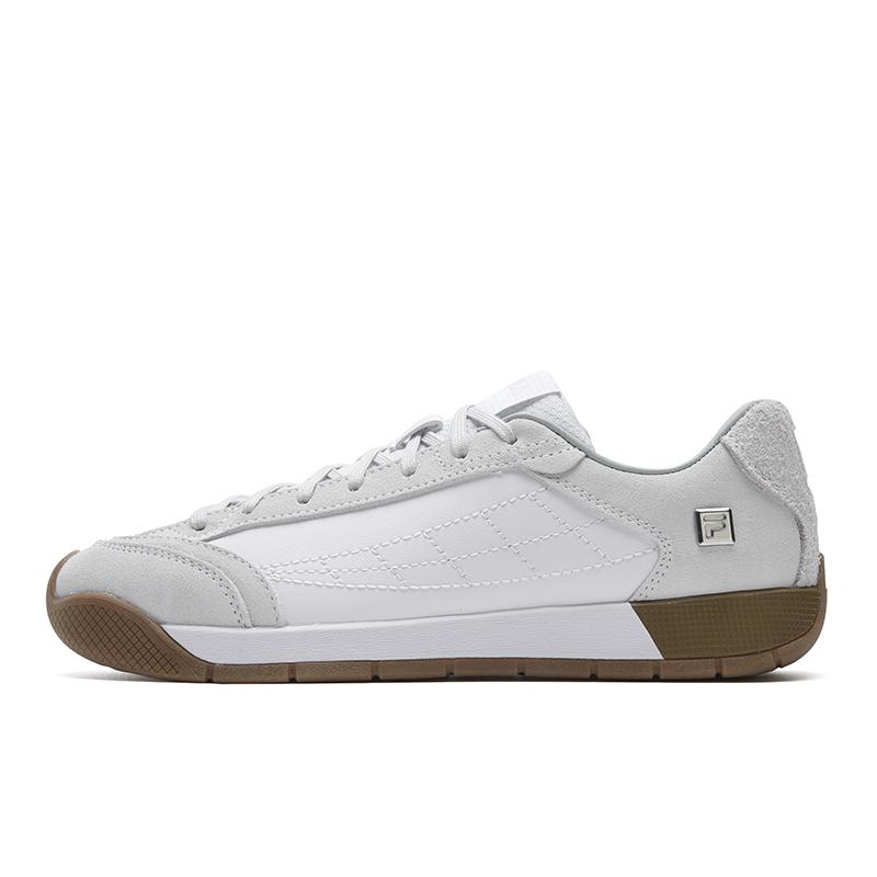 FILA TROFEO Cushioning Abrasion Resistant Coverage Lightweight Low top Tennis Shoes Women s White Gray A12W611009FWN 38