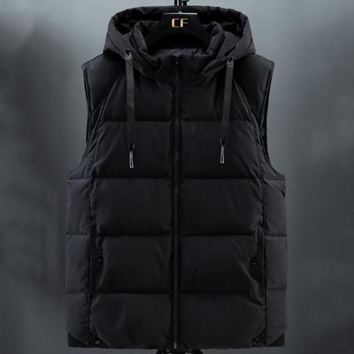 Plus Size L-7XL Winter Men's Warm Vest Hooded Loose Casual Sleeveless Jackets Men Outerwears