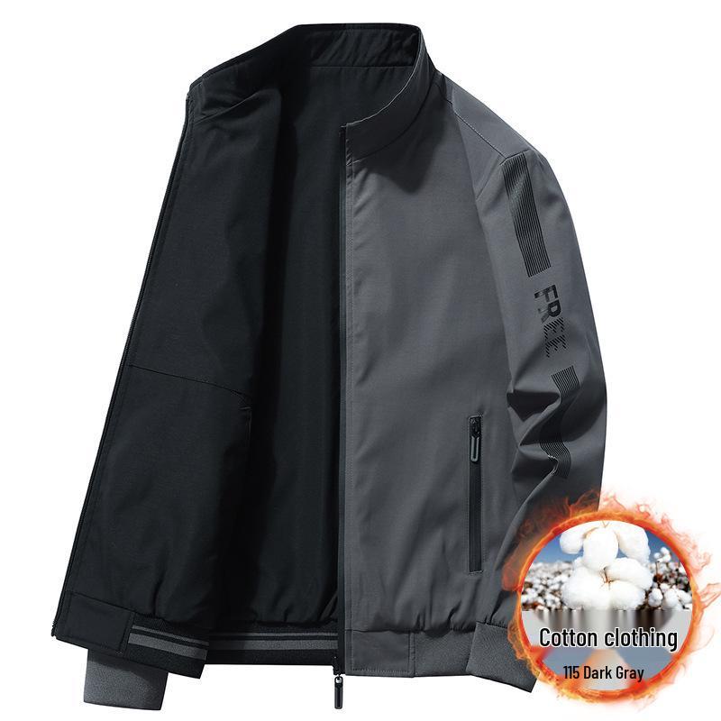 Men's Double-Sided Cotton Jacket: Casual Loose Fit, Spring/Autumn Pilot Baseball Style