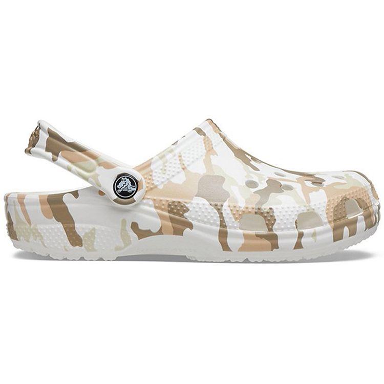 Crocs Classic Clog Camouflage Print Beach Clogs Unisex Footwear White-Camouflage 206454-94S