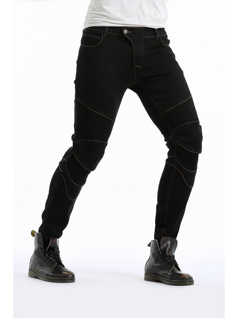 High Elasticity Straight Leg Motorcycle Riding Jeans