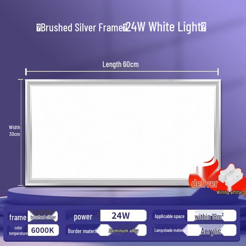 Aluminum Recessed Ceiling Light Panel for Kitchen & Bathroom