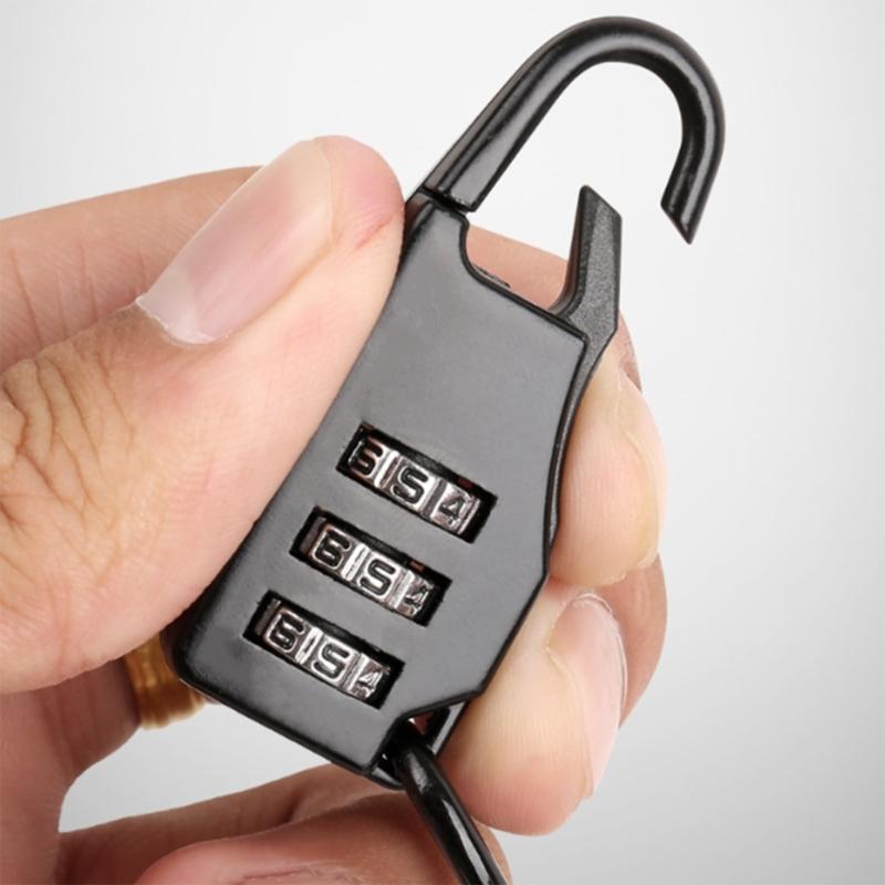 Steel Wire Antitheft Cable Digital Password Lock Portable Safety Chain Padlocks Motorcycle Bicycles Helmets Lock