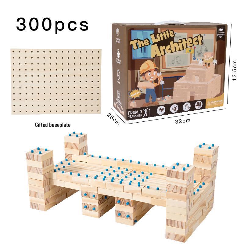 Educational Wooden Building Blocks for Kids – Creative Construction and Brain-Teasing Table Game