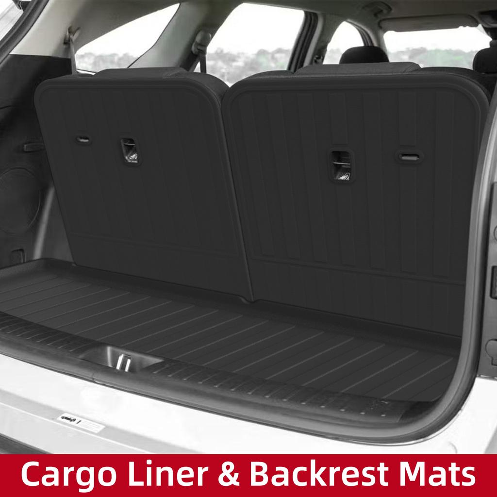 LUCKEASY Right Drive for Kia Sorento MQ4 4th Gen Fuel 2021-2025 6Seats TPE 3D Floor Mats Trunk Pad Backrest Pad Car Accessories