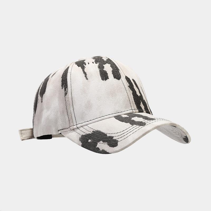 European and American new four-season tie-dye baseball caps for men and women, street color peaked caps, sunscreen visors, sub-tide