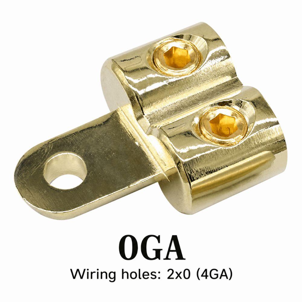 0GA 4GA Car Audio Connector O-Type Car Audio Terminal Connectors Durable Amp Input Reducer