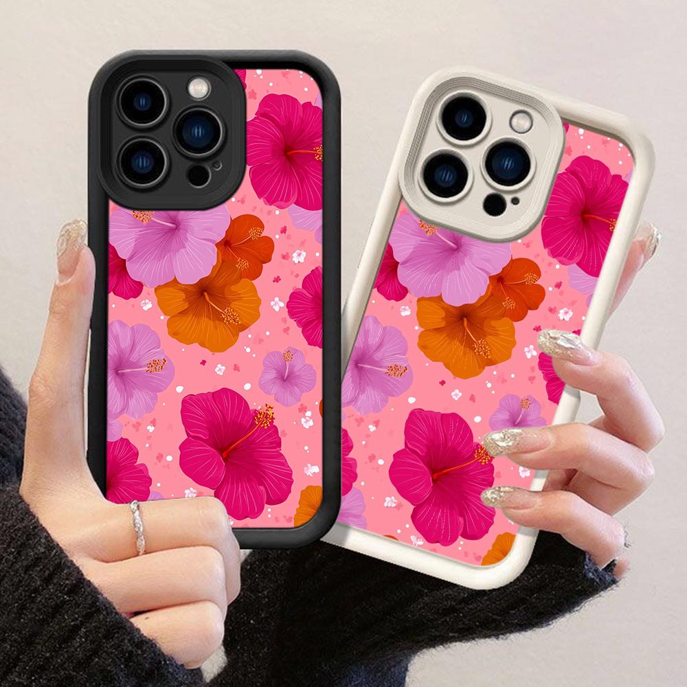JT292 Illustration Colorful Floral for iPhone 17 16 15 14 13 12 Pro Max Samsung S26 S25 Ultra A17 A16 A07 A56 A06 A15 Xiaomi 15T Redmi 15c Soft Case