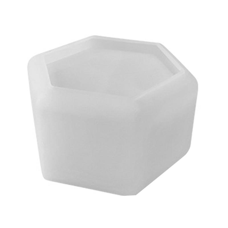 Storage Box Mold Hexagon Silicone Mold DIY Aromatherapy Gypsum Candle Jar Jewelry Box Epoxy Resin Molds Home Decorations