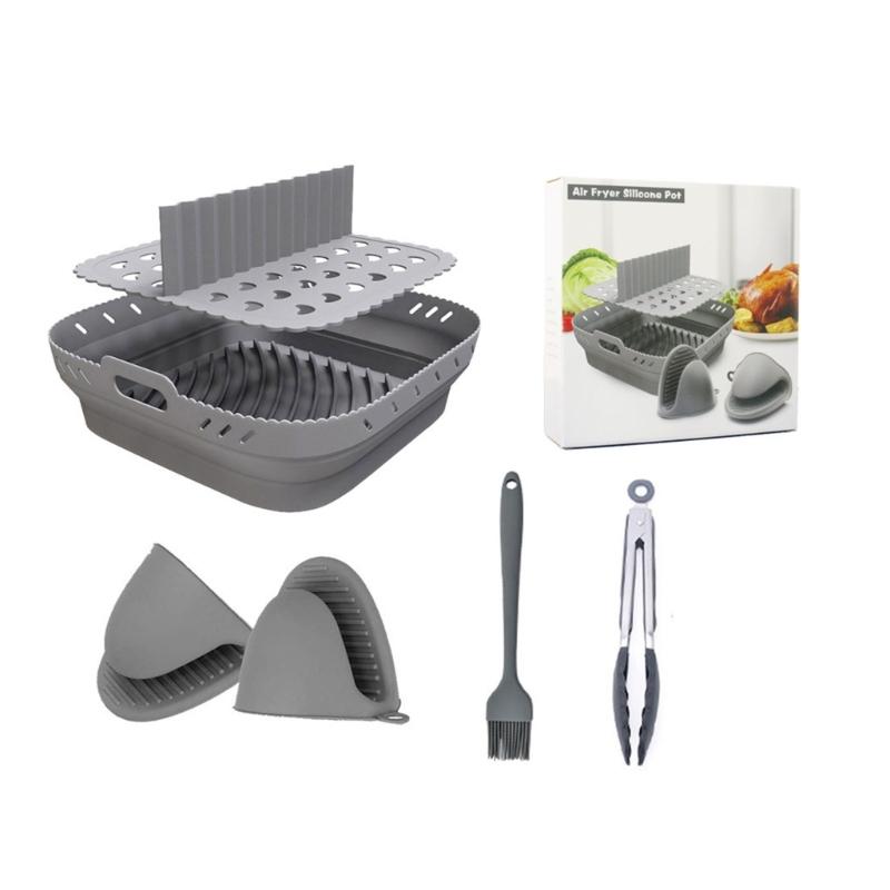 

Силиконовая корзина для фритюрницы, квадратная многоразовая фритюрница, аксессуары для готовки