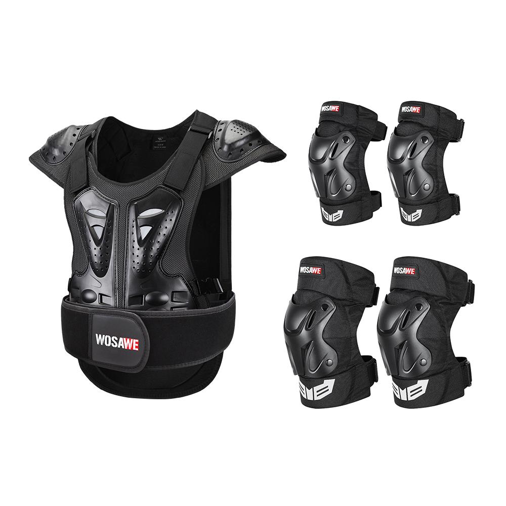 

WOSAWE Защитное снаряжение для гонок на мотоциклах Наколенники и налокотники для мотокросса L чёрный