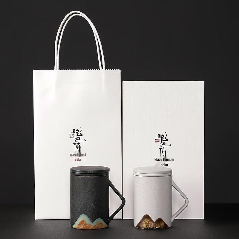 Керамический набор чайных кружек в японском стиле с крышкой и фильтром