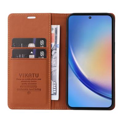YIKATU YK-001 Pentru Samsung Galaxy A35 5G Husă Magnetică cu Închidere Automată din Piele Husă de Protecție Telefon