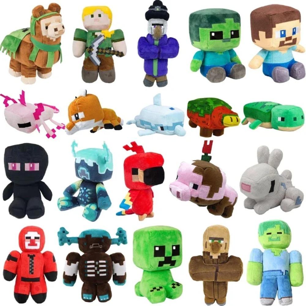 NEU Minecrafte Creeper Stofftier Plüschtier Puppe Zombie Fledermaus Tintenfisch Mooshroom Enderman Ozelot Steve Baby Schaf Kind Geburtstagsgeschenk Spielzeug