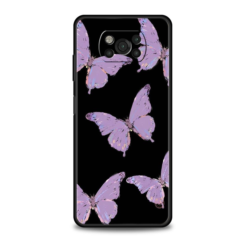 butterfly Phone Case For Xiaomi Mi Poco X3 NFC M3 F4 F3 M4 X4 Pro 5G Note 10 12 Lite 11 11T 10T 11X 13 12T Pro 9T Soft Cover