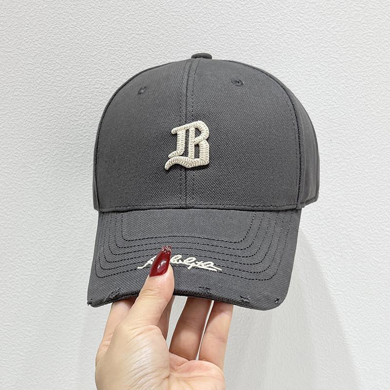 Baseball Cap Women Embroidered Letter Cotton Casual Sun Hat For Autumn