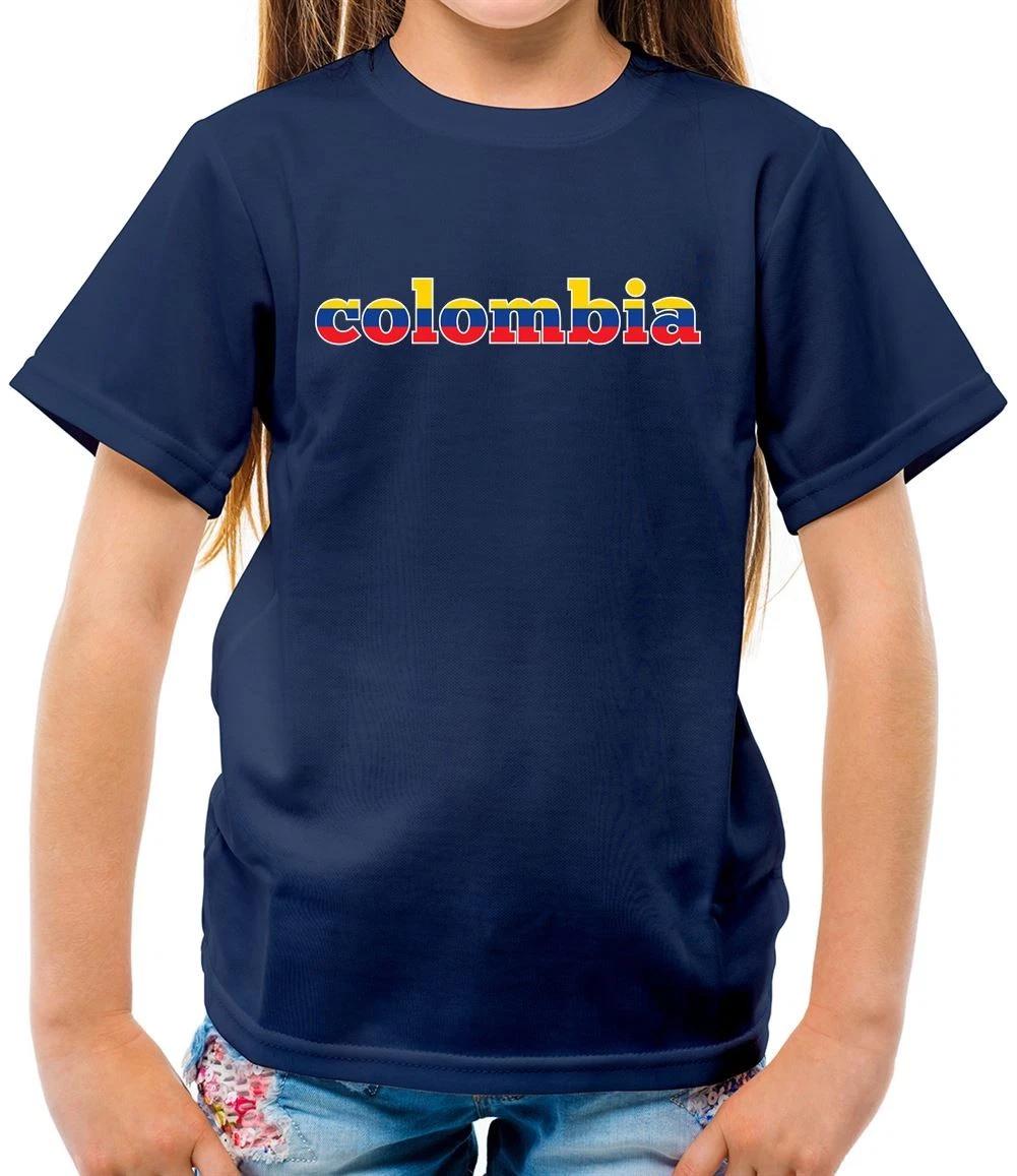 Country Word Flags Colombia - Kids T-Shirt - Football Love Cup Columbian 110